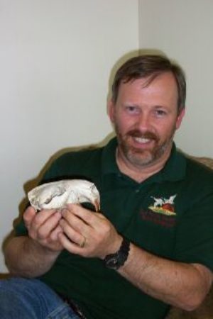 Dr. Lee Foote and Beaver Skull